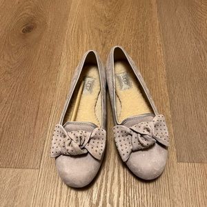 UGG Alloway studded bow Flats Suede slip on shoes 1004766 size 6.5